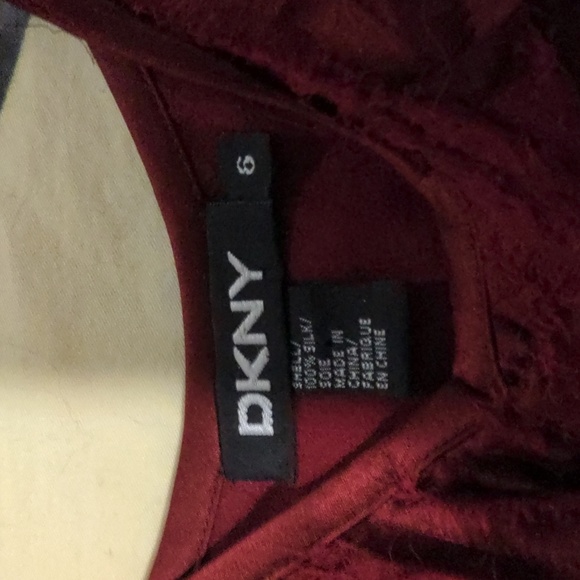 DKNY raw silk red gown - Picture 8 of 11